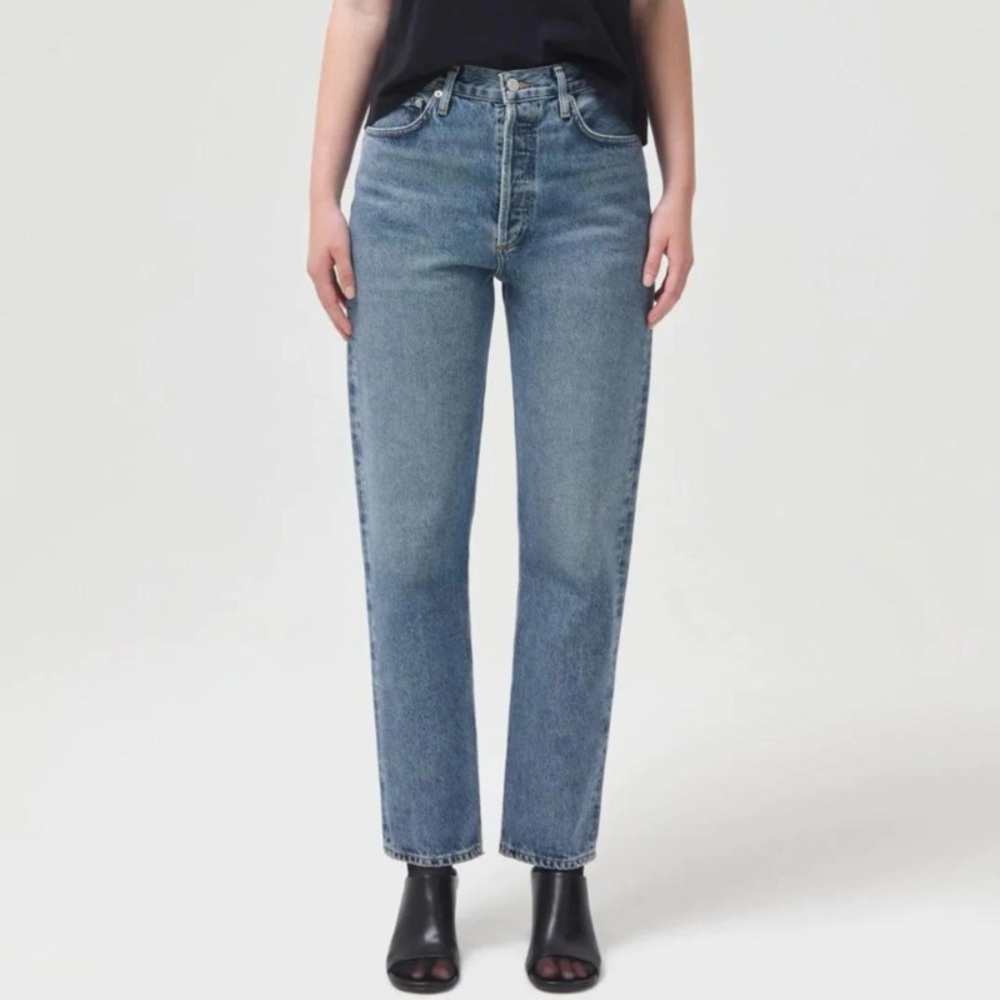 NWT Agolde 90s Pinch Waist High Rise Straight Jeans in Navigate Size 29